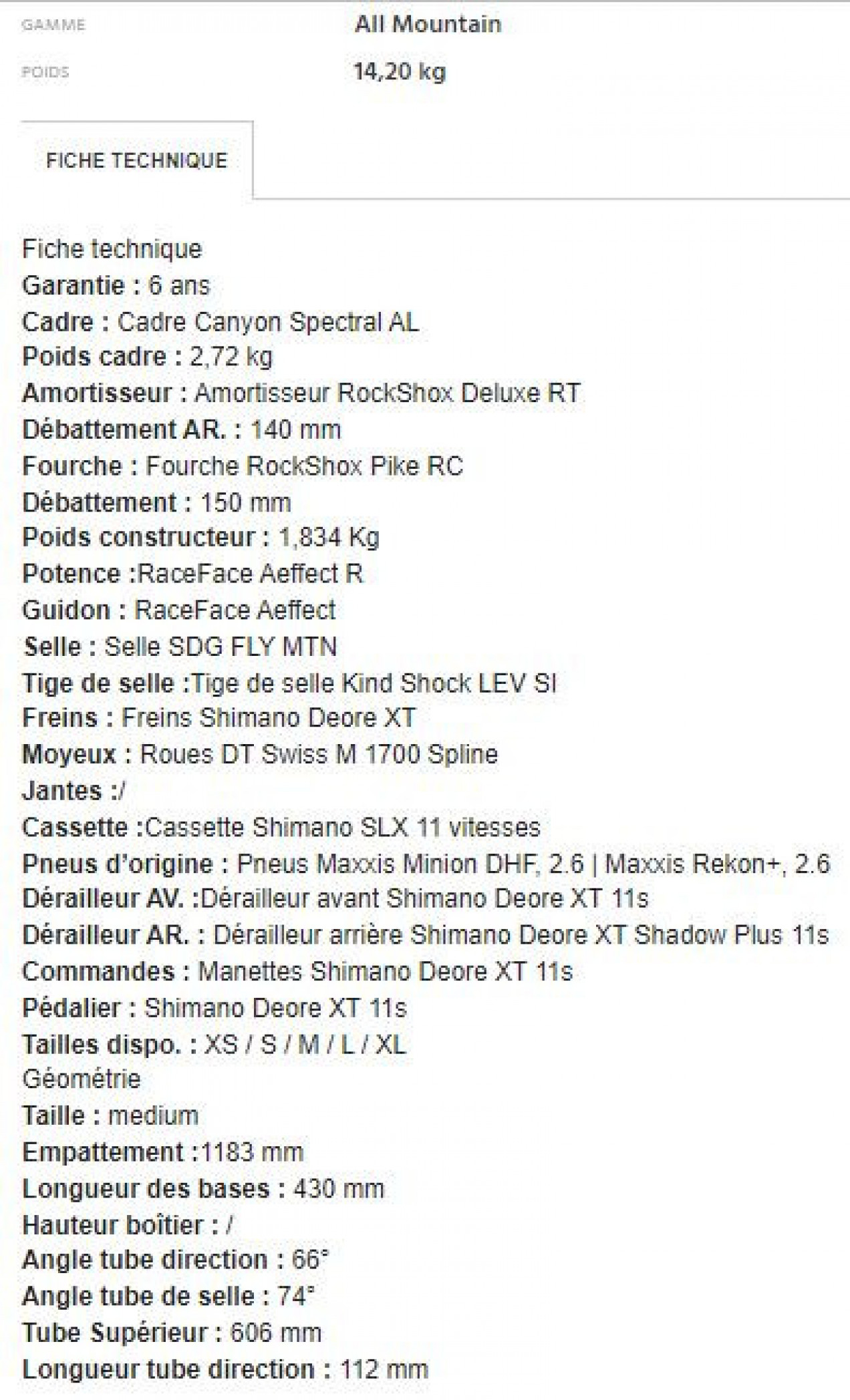 canyon spectral 2018