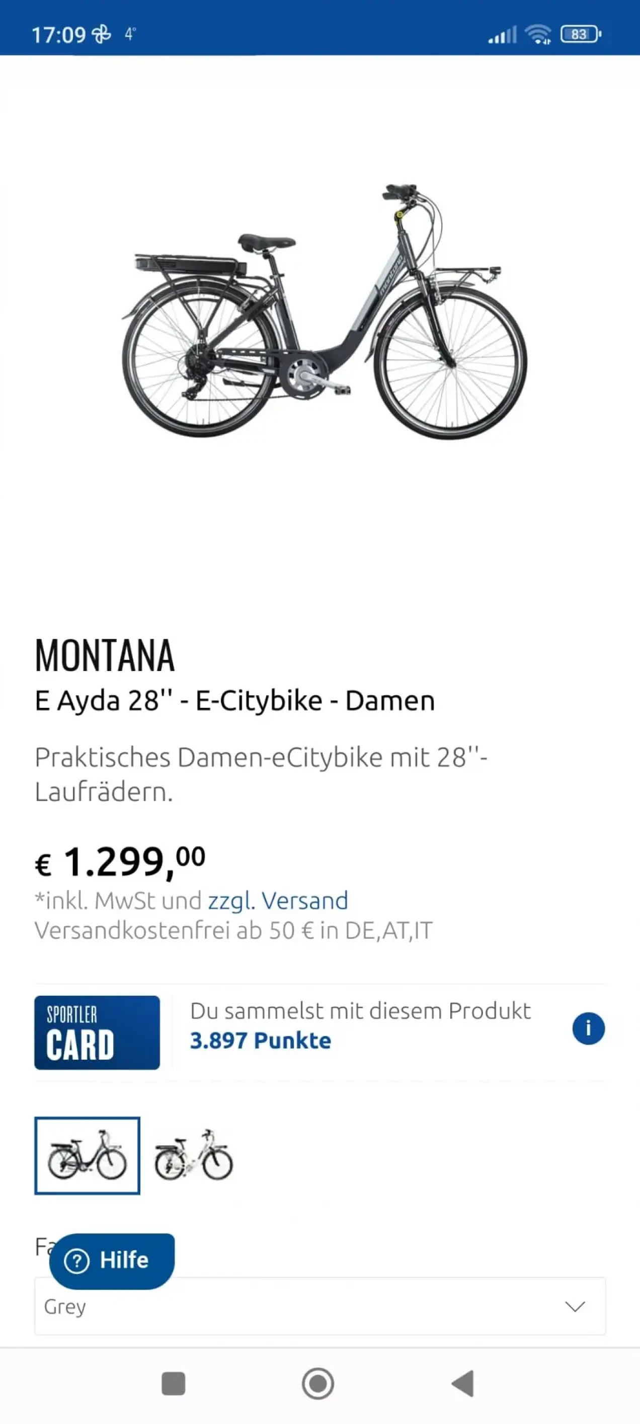 Montana Montana Ayda E- Citybike-Damen gebruikt in m buycycle