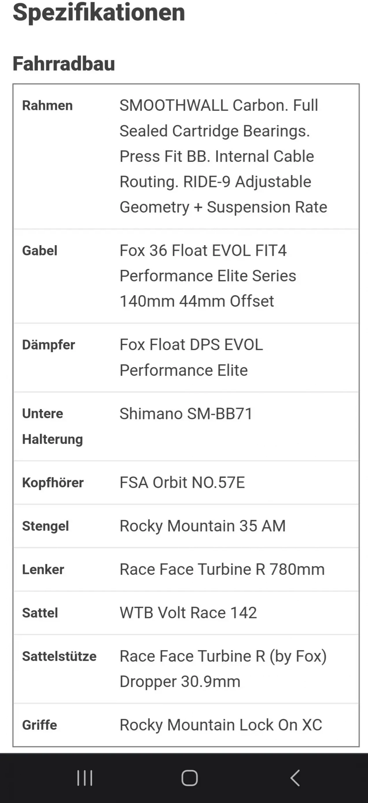 rocky mountain instinct carbon 70