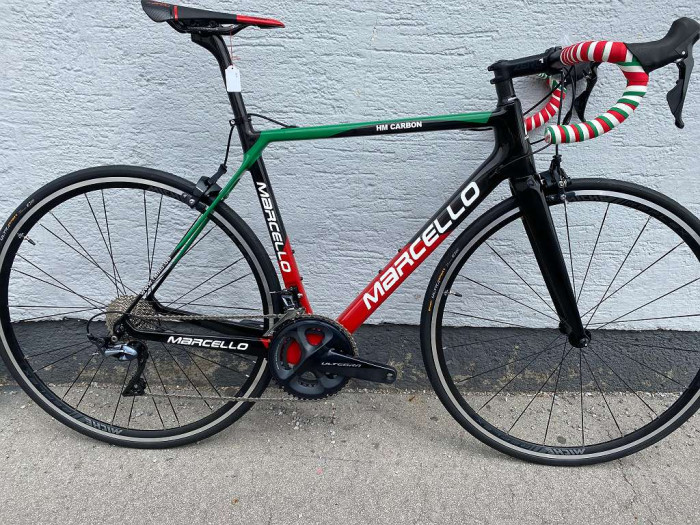 Marcello bicicletta da corsa quadro strada RH 54 cm in nero opaco 1370g nr085 