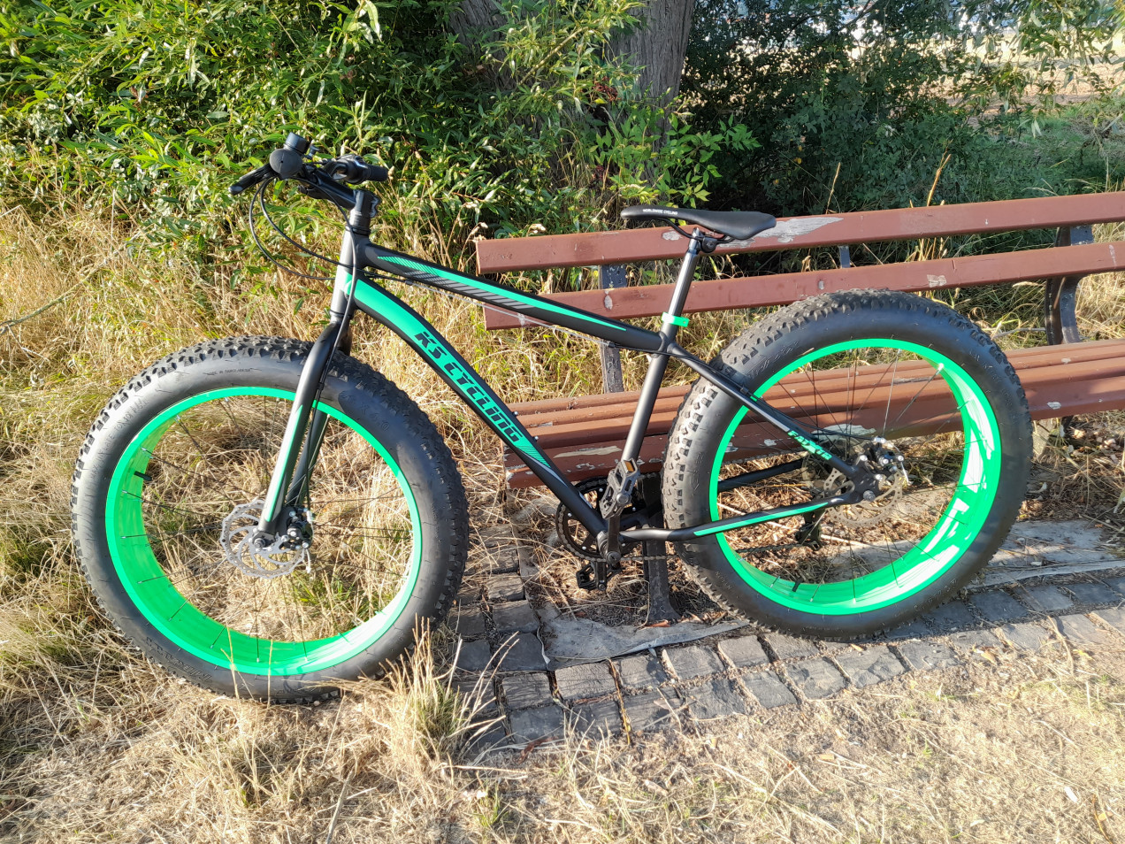 Voordracht horizon vallei KS Cycling Fatbike 26" FAT XTR - schwarz grün gebruikt in xl | buycycle