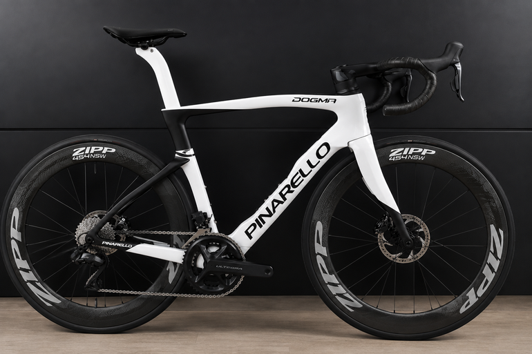 Used Pinarello Dogma F Disc + Ultegra Di2 + Roval CLX II 2024 Road & Gravel, White — image 18 of 19