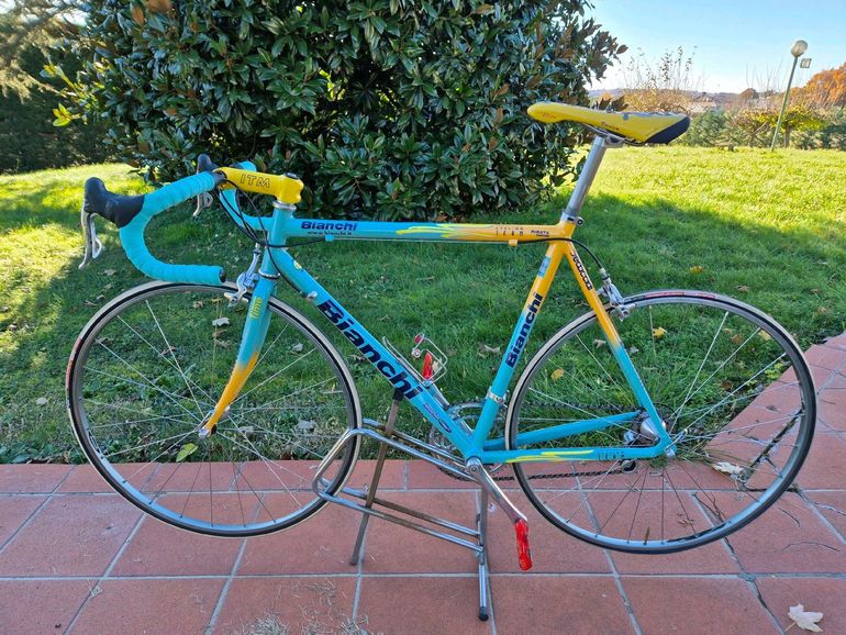 Used Bianchi Mega pro xl sc 61.10 Pantani Mercatone uno 98 1999 Road & Gravel, Orange — image 2 of 32