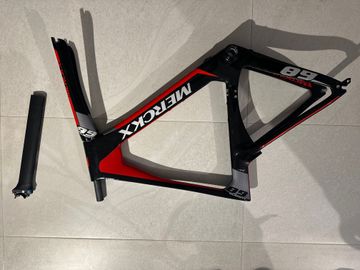 Used Eddy Merckx Lugano 68 TT Frameset 2017 2017 Road & Gravel, Red — image 2 of 3