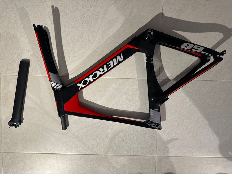 Used Eddy Merckx Lugano 68 TT Frameset 2017 2017 Road & Gravel, Red — image 2 of 3