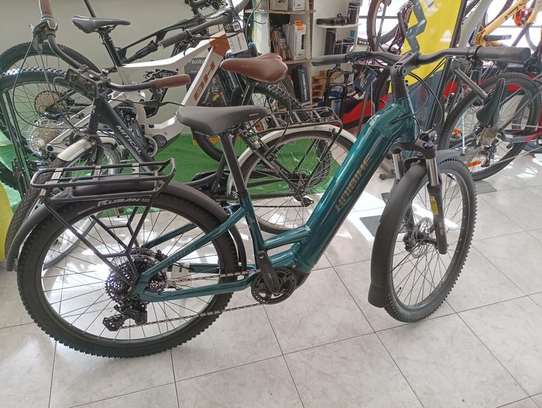 Used Haibike TREKKING 4 LOW ocean/black 2024 2024 Mountainbike, Green — image 8 of 9