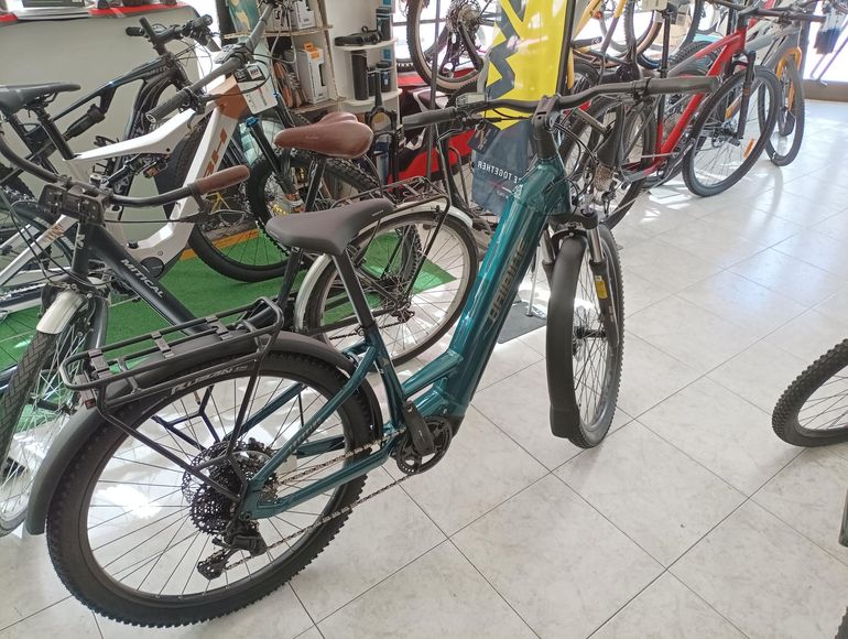 Used Haibike TREKKING 4 LOW ocean/black 2024 2024 Mountainbike, Green — image 2 of 9