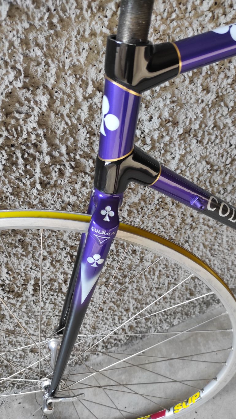 Used Colnago Carbitubo monotubo Frameset 1990 Road & Gravel, Purple — image 7 of 8