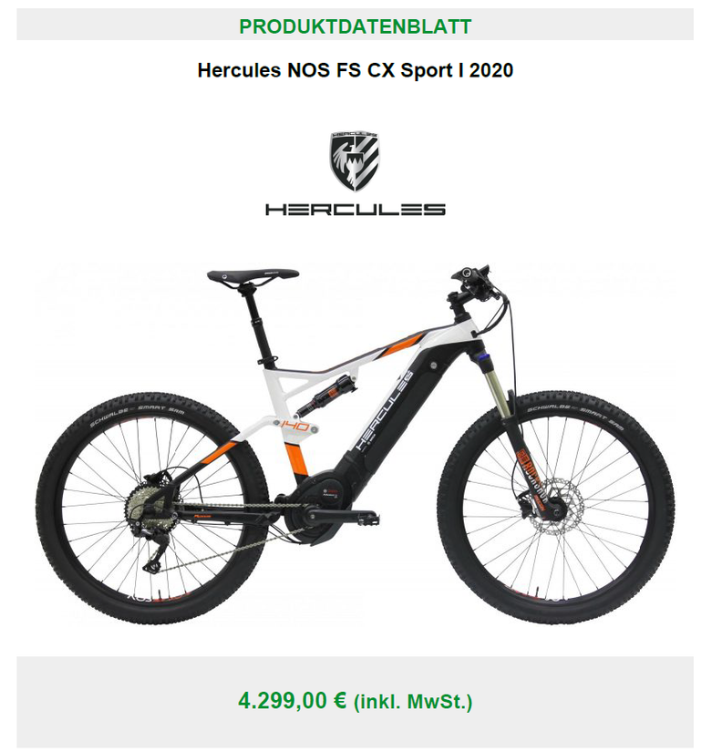 Used Hercules NOS FS CX Sport i 2019 Mountainbike — image 10 of 10