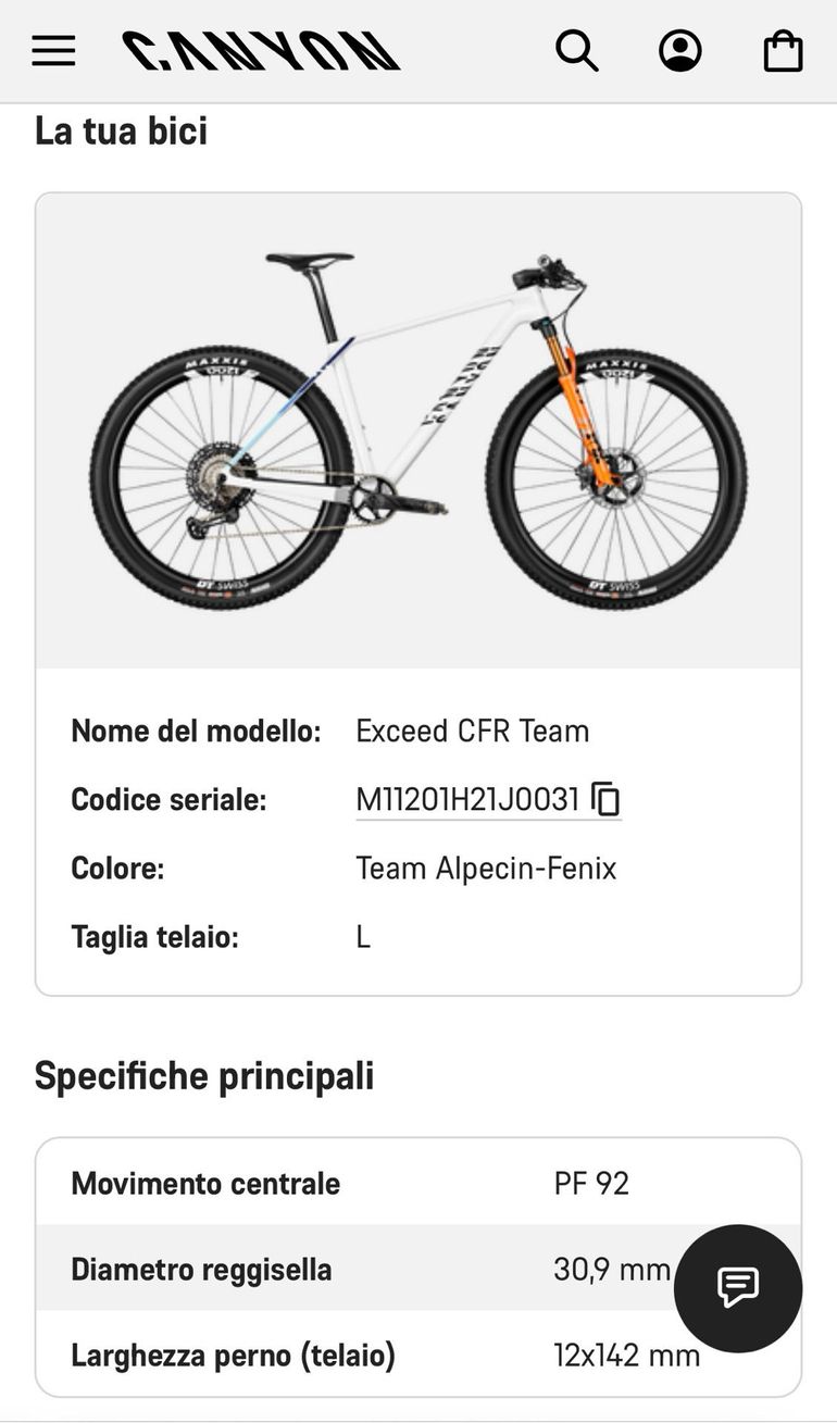 Used Canyon Exceed CFR Team 2023 2023 Mountainbike, Bianco — image 4 of 5