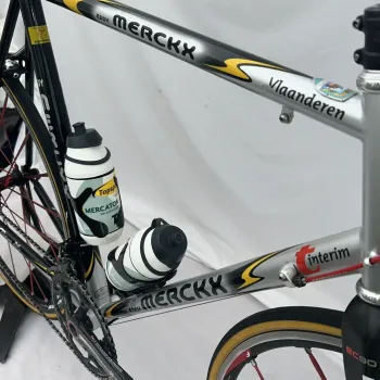 Used Eddy Merckx Titane Pro "Team Vlaanderen" 59cm Super Record 11 Fulcrum #19 2003 Road & Gravel, Light Gray — image 4 of 4