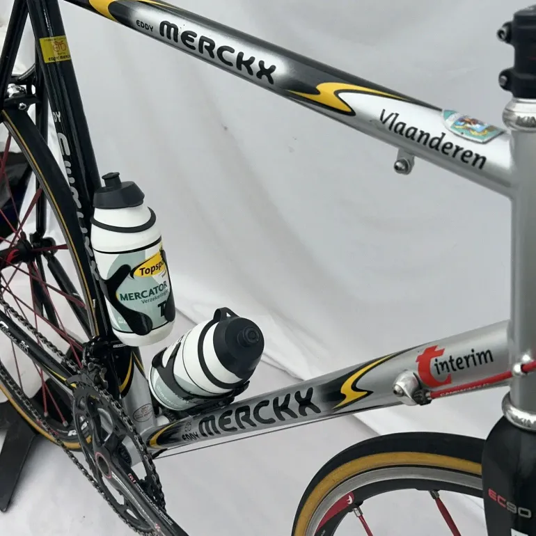 Used Eddy Merckx Titane Pro "Team Vlaanderen" 59cm Super Record 11 Fulcrum #19 2003 Road & Gravel, Light Gray — image 4 of 4
