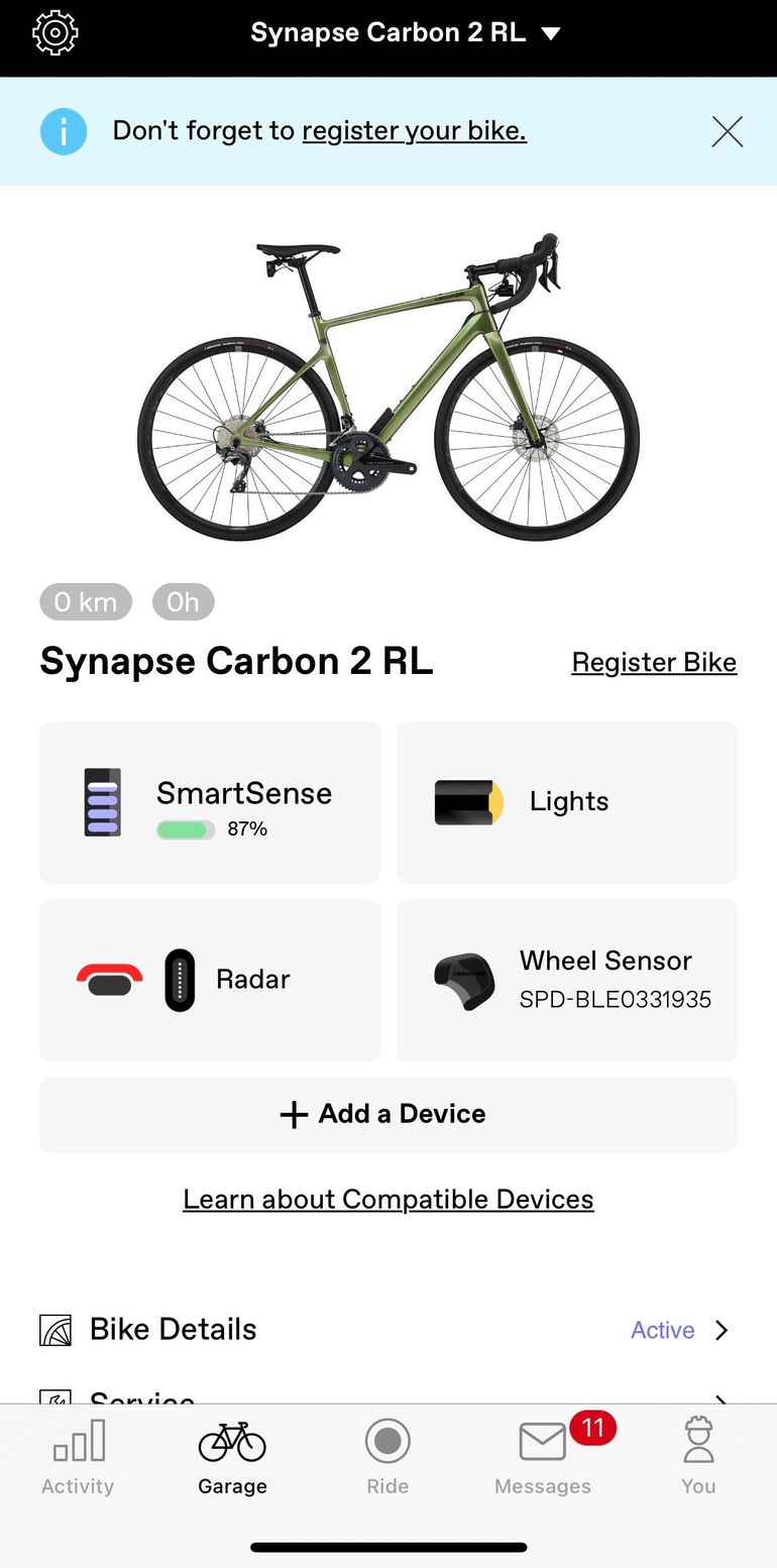 Used Cannondale Synapse Carbon 2 RL 2022 2022 Road & Gravel, Green — image 10 of 11