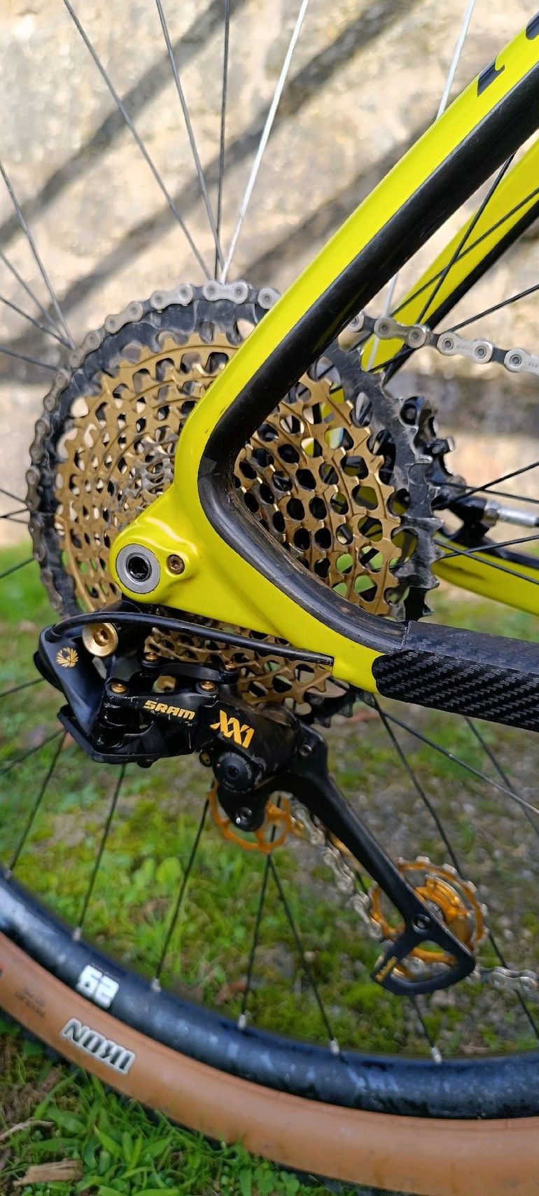 Used Niner AIR 9 RDO SRAM XX1 EAGLE GOLD 1 x 12V 2017 Mountainbike, Black — image 54 of 60