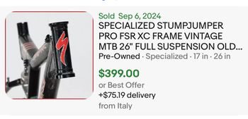 Used Specialized Stumpjumper FSR Pro Carbon 2009 2009 Mountainbike, Negro — image 10 of 11