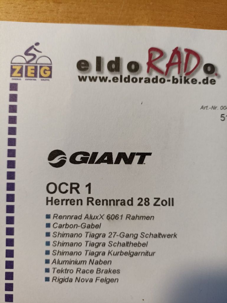 Used Giant OCR 1 2005 Road & Gravel — image 15 of 16