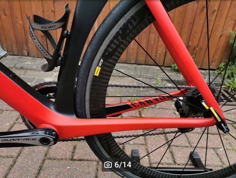 Used Canyon AEROAD CF SLX 9.0 SL Di2 2018 Road & Gravel, Red — image 14 of 14