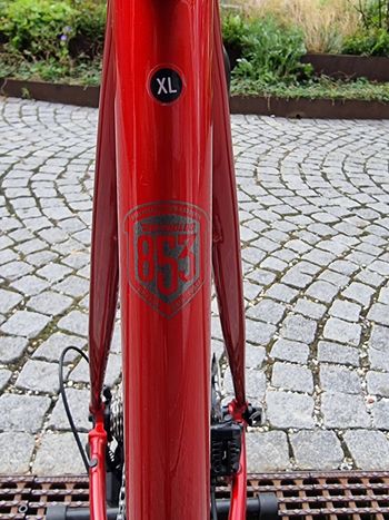 Used Genesis Volare Disc 853 Frameset 2022 Road & Gravel, Red — image 4 of 5