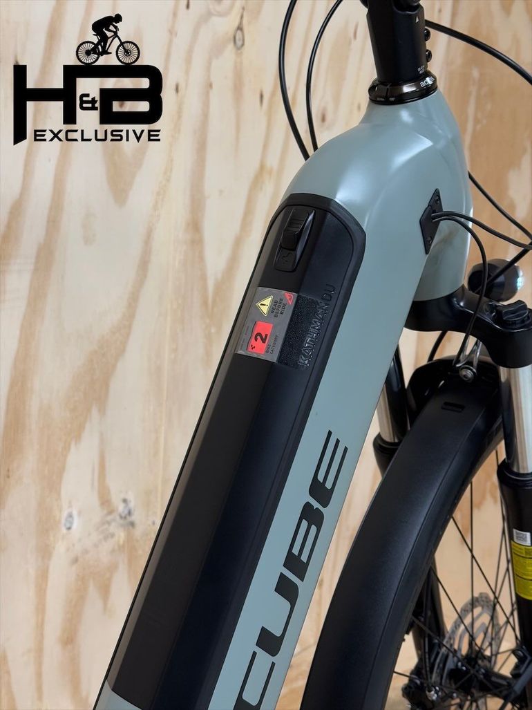 Used CUBE Kathmandu Hybrid One 625 SHIMANO 2024 Mountainbike, Light Gray — image 8 of 15