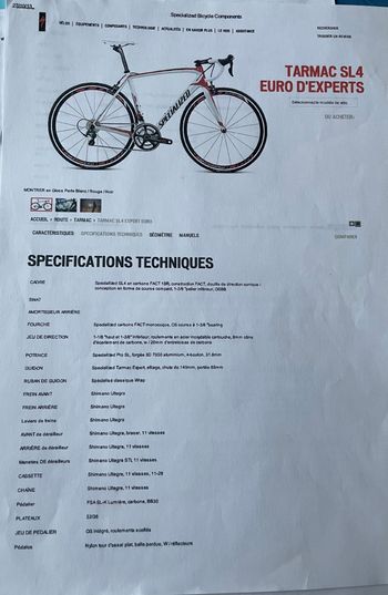 Used Specialized Tarmac SL4 Expert 2014 2014 Road & Gravel, White — image 5 of 7