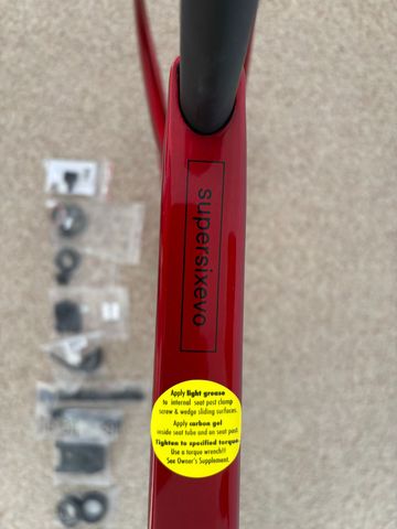 Used Cannondale SuperSix EVO Hi-MOD Disc frameset Frameset 2022 Road & Gravel, Red — image 39 of 45