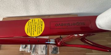 Used Cannondale SuperSix EVO Hi-MOD Disc frameset Frameset 2022 Road & Gravel, Red — image 32 of 45