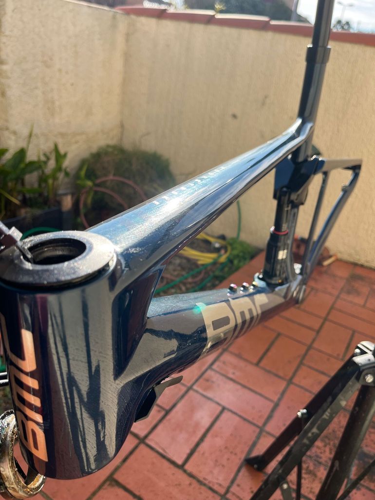 Used BMC Fourstroke 01 ONE 2021 Frameset 2021 Mountainbike, Blue, 29 — image 2 of 12