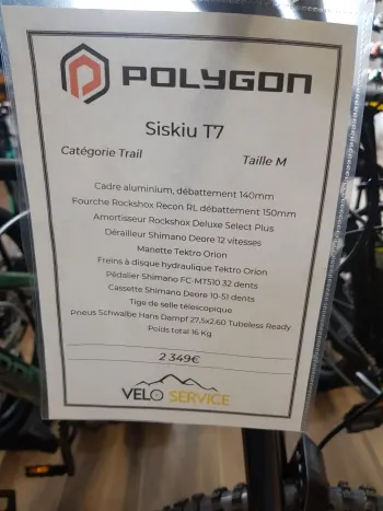 Used Polygon Siskiu T7 2022 Mountainbike, Blue — image 2 of 3