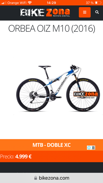 Used Orbea OIZ M-TEAM 2018 2018 Mountainbike, White, 29 — image 9 of 14