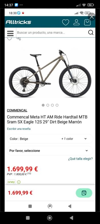 Used Commencal Meta AM HT Ride 2020 Mountainbike, Orange — image 6 of 7