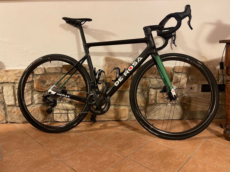 Used De Rosa De Rosa Merak Campagnolo Super Record eps 2023 Road & Gravel, Black — image 1 of 8