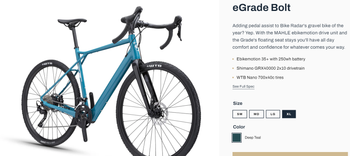 Used GT eGrade Bolt 2024 2024 Road & Gravel, Blue — image 2 of 5