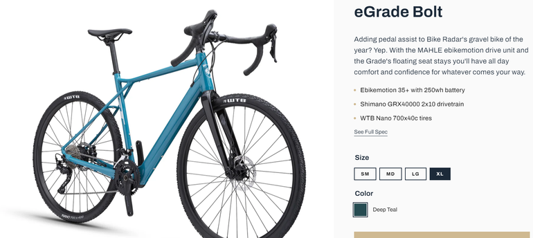 Used GT eGrade Bolt 2024 2024 Road & Gravel, Blue — image 2 of 5