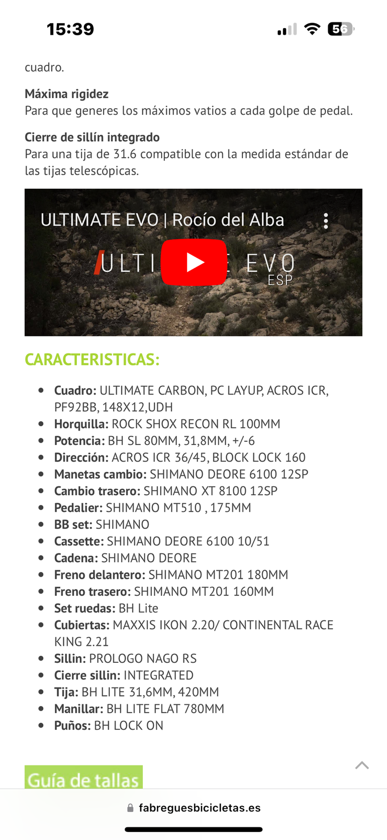 Bh - ultimate Shimano Deore XT 2023 Mountainbike usato, Bianco — immagine 5 di 5
