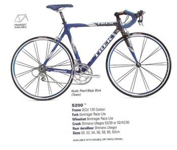 Used Trek 5200 2009 Road & Gravel, Blue — image 4 of 4