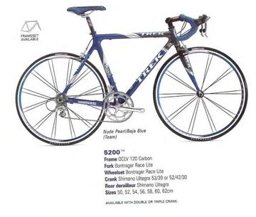 Used Trek 5200 2009 Road & Gravel, Blue — image 4 of 4