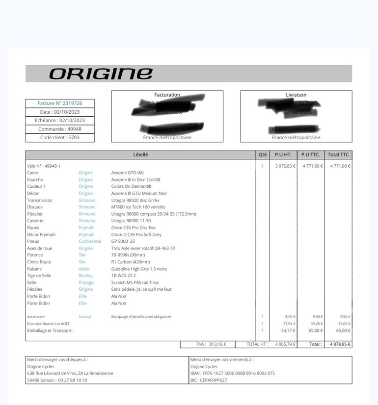 Used Origine Axxome 3 GTO 2023 Road & Gravel, Purple — image 7 of 7