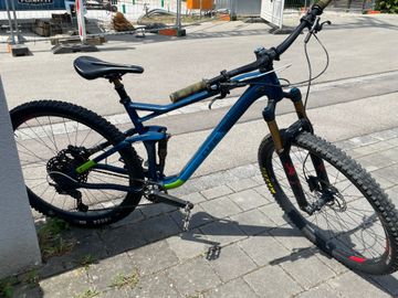 CUBE Stereo 120 2021 Mountainbike de segunda mano, Azul — imagen 2 de 12