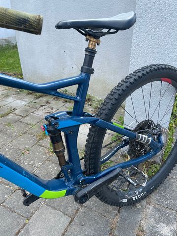CUBE Stereo 120 2021 Mountainbike de segunda mano, Azul — imagen 7 de 12
