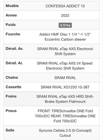 Used Scott Addict SRAM Rival eTap AXS 2023 Road & Gravel, Light Gray — image 6 of 7