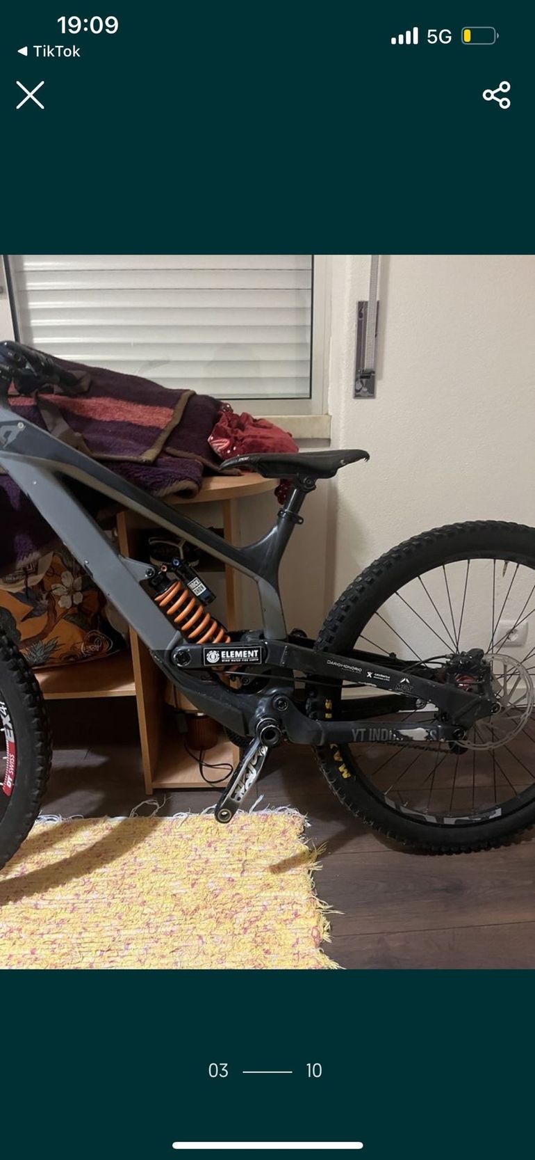 Used YT Industries Tues Shimano ZEE 2019 Mountainbike, Light Gray — image 3 of 8