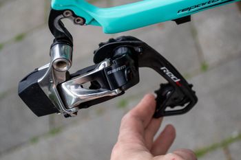 Used Bianchi Infinito SRAM Red eTap AXS 2018 Road & Gravel, Blue — image 8 of 9