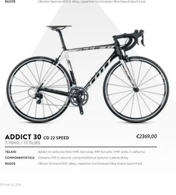 Used Scott Addict 30 Cd 2015 2015 Route & Gravel