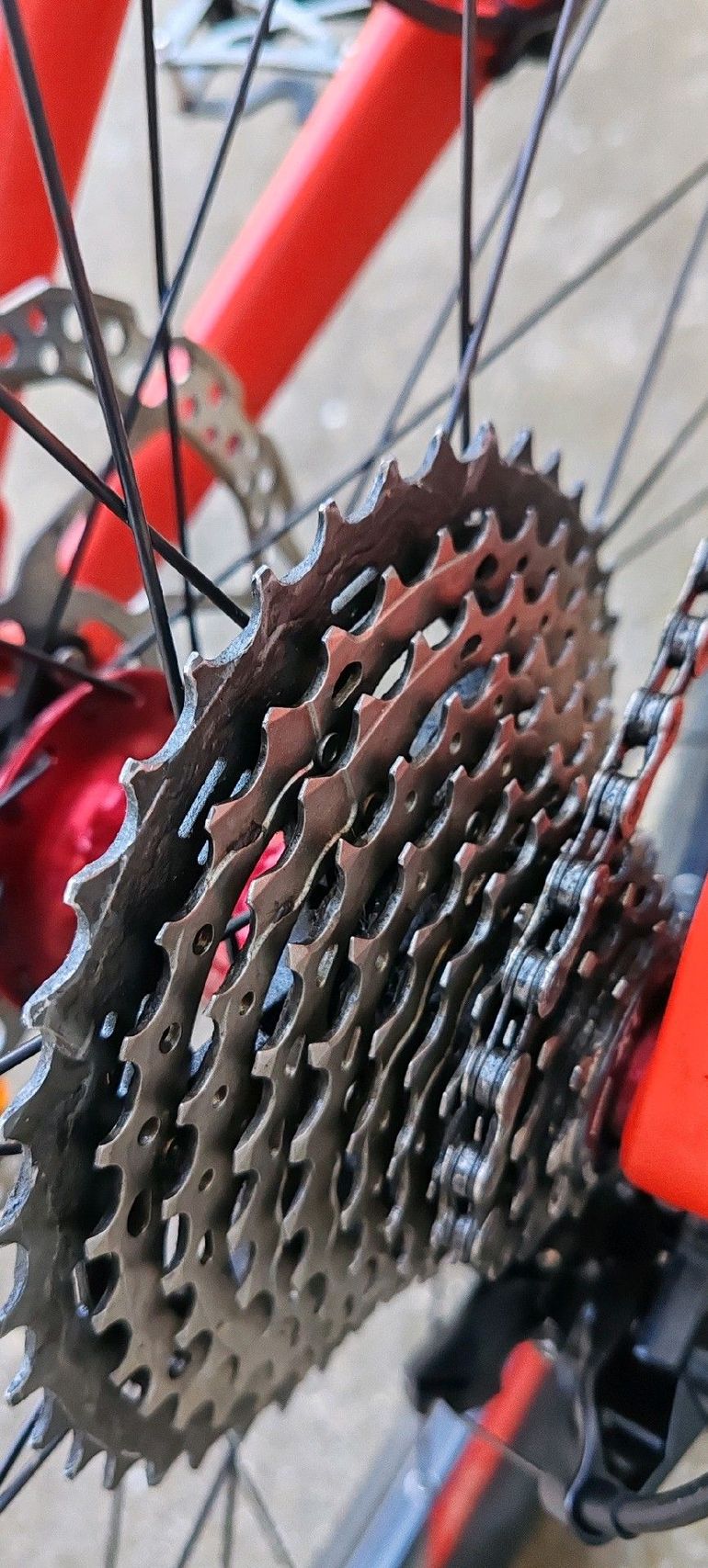 Corratec Inside Link 10 Hz 140 2022 Mountainbike usato, Rosso — immagine 10 di 13