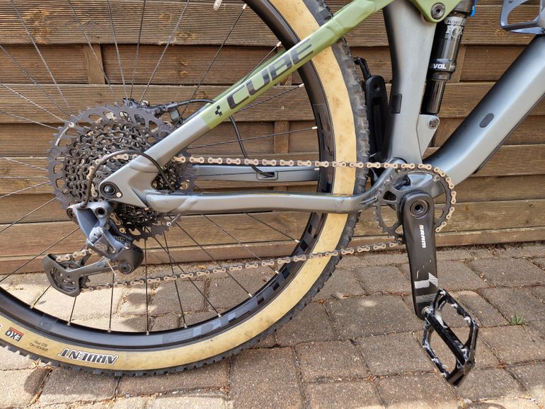 Used CUBE STEREO 120 HPC, TM 29 2022 2022 Mountainbike, Green, 29 — image 2 of 8