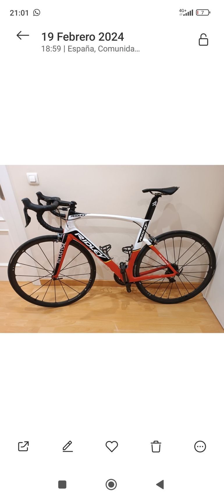Gebrauchtes Ridley Noah SL Team Lotto 2016 Road & Gravel, Rot — Bild 2 von 5