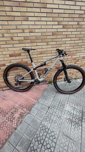 Used Canyon Lux Trail CF7 2021 Mountainbike, Light Gray — image 3 of 4