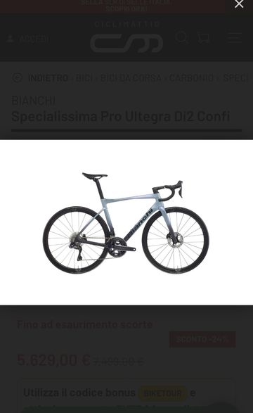 Używany Bianchi Specialissima PRO Ultegra Di2 2024 2024 Road & Gravel