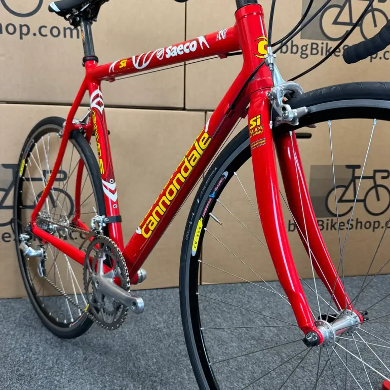 Used Cannondale Cannondale CAAD5 Saeco Team Full Dura-Ace Vintage Road 2002 (54cm) 2002 Road & Gravel, Red — image 3 of 6