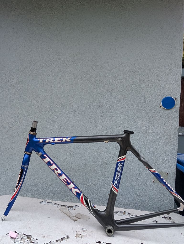 Used Trek 2002 Trek 5200 US Postal Team Edition Frameset 2002 Road & Gravel, Blue — image 6 of 10